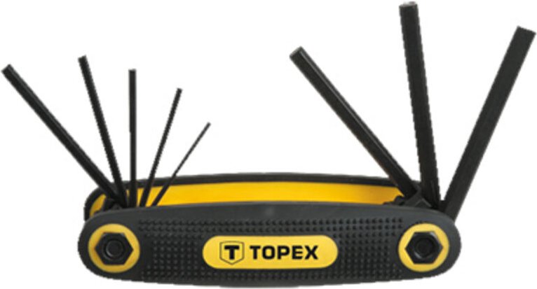 Satz mit 8 CR-VAN-Inbusschlüsseln. 1,5-8 mm 35D958 Topex