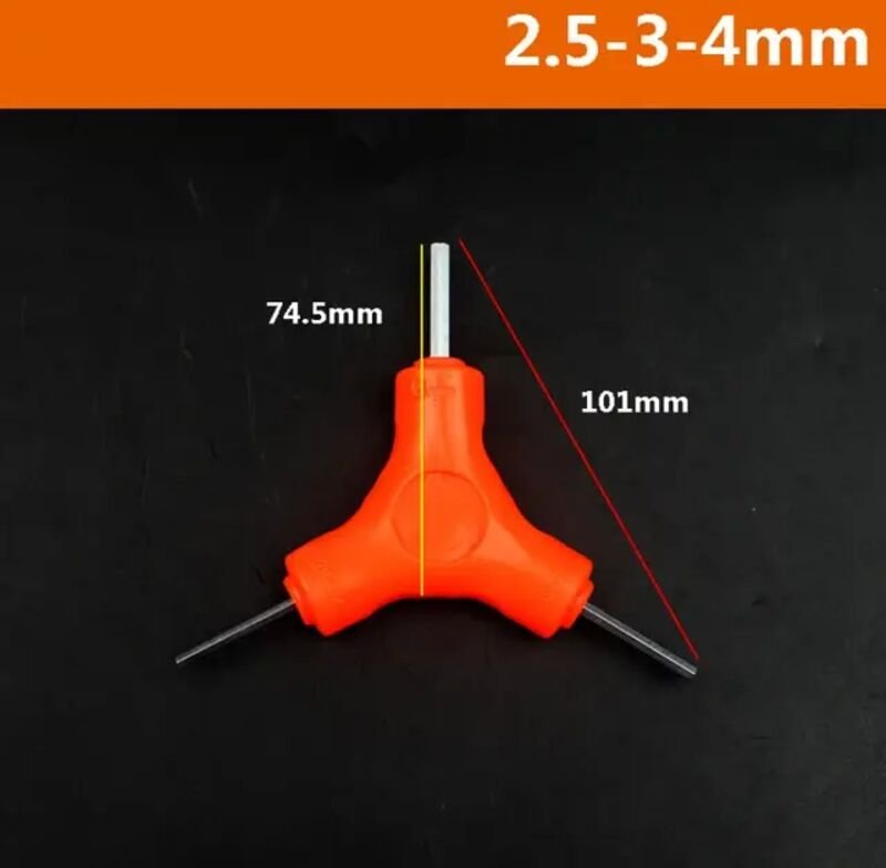 Y-förmiger Inbusschlüssel 2,5 3 4 5 6 8 mm Kombinations-Sechskant-Fahrradreparaturwerkzeug A