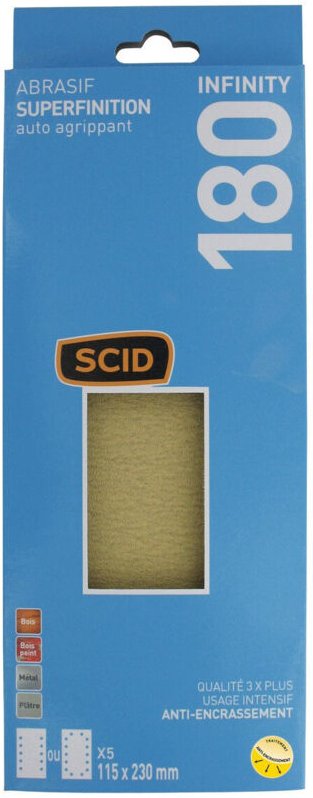 Selbstklebende Schleifpapier 115 x 230 mm 180 5