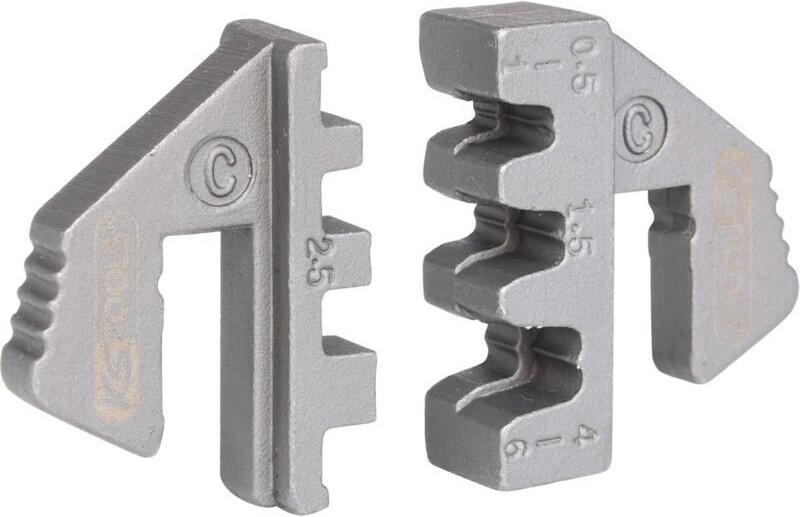 Kstools - Paar Crimp-Einsätze für Flachstecker 4,8 und 6,3 mm, ø 0,5 - 6,0 mm