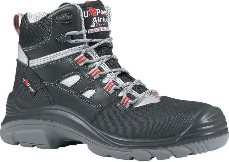 Thumbnail - U-power - UPower Sicherheitsstiefel Cross Größe 46 schwarz / grau / rot - UC10014-46