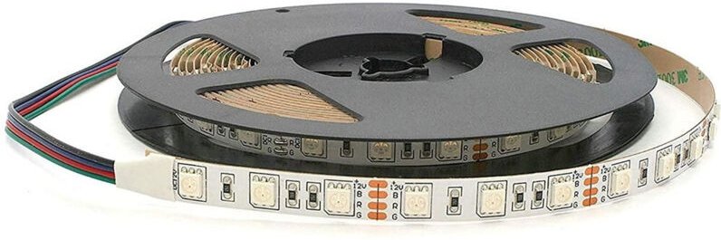Trade Shop - LED-STREIFEN 5050 60LED/MT RGB 12V 7W/MT SPULE 5 METER IP20 5050-L-RGB -