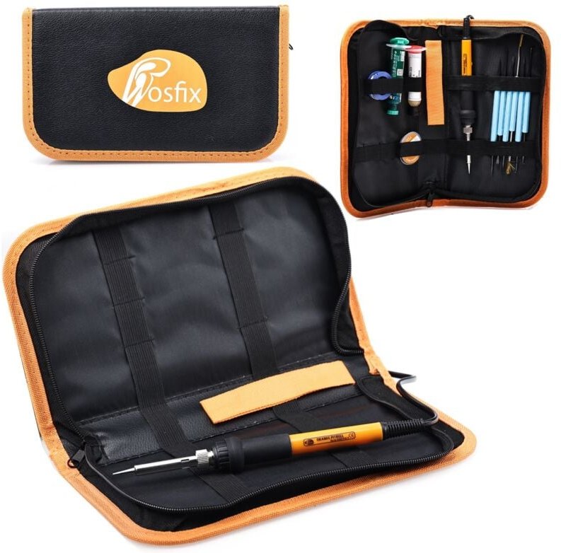 Rosfix Organizer für Werkzeuge – 265x140x50mm Robustes Etui mit Reißverschluss Für Lötkolben, Elektronik-Werkzeuge Werkz...