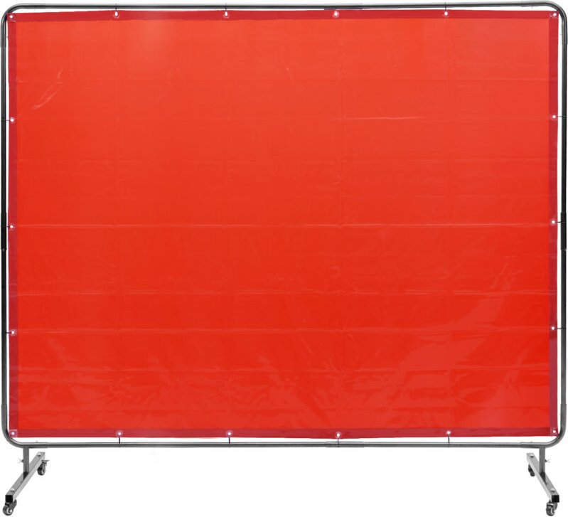 Thumbnail - Mophorn - Schweißschutzwand mit Rahmen, 6' x 8' flammhemmender Vinylvorhang, tragbarer Schweißschutzwand auf 4 Lenkrolle...