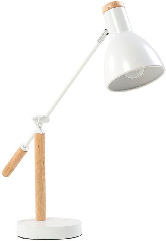 Schreibtischlampe PECKOS verstellbar Metall Weiß