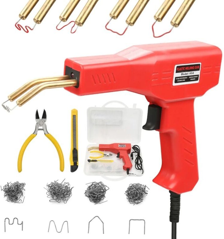 Machine à souder en plastique kit de réparation en plastique de voiture 50W + 200 clip pare-chocs de voiture