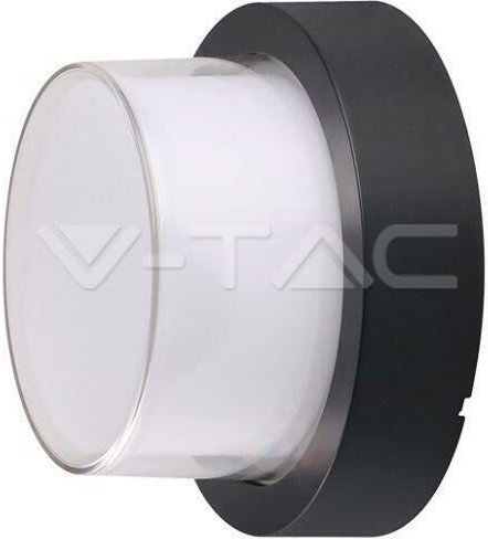 Led Wandleuchte rund 12W Schwarz Farbe 3000K IP65 - V-tac