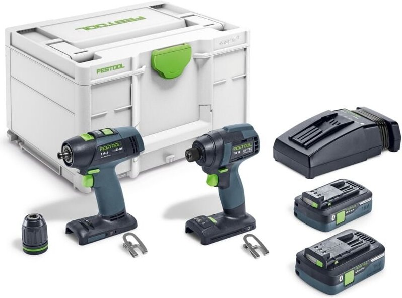 Festool - Schrauber- und Bohrer-Set tid 18 hpc 4,0 I-Set T18