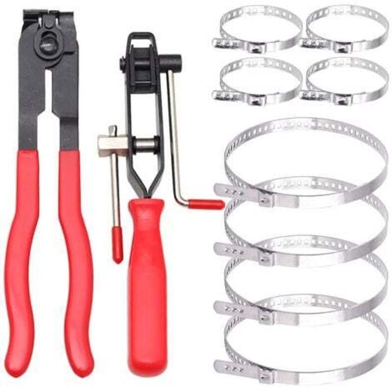 Einschenkliges, durchgehendes Schlauchklemmen-Crimpwerkzeug-Set, Werkzeug zum Entfernen des Kugelkäfigs, 8-teilige Schla...