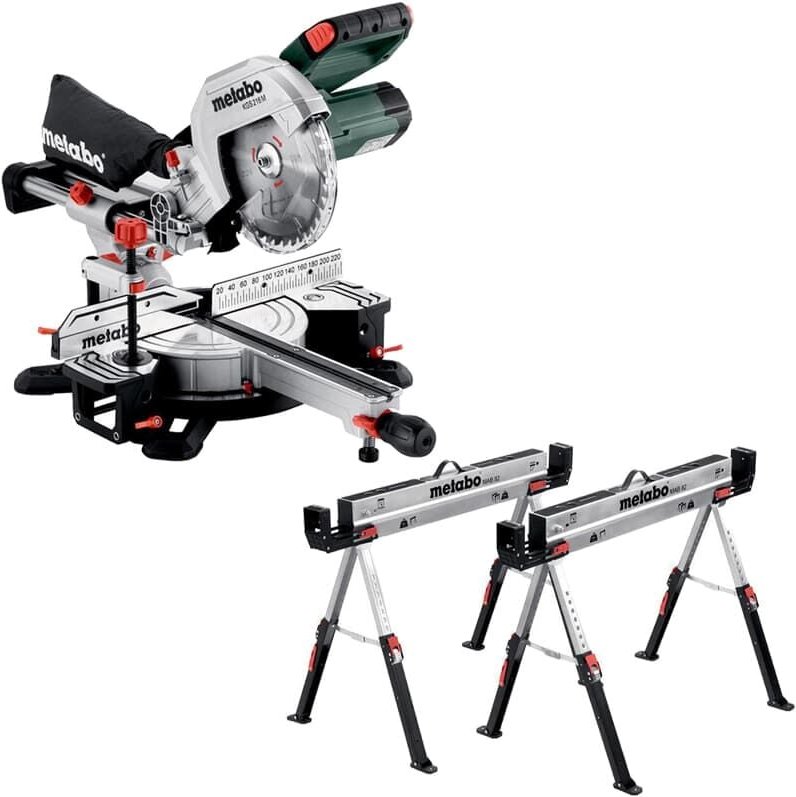 Thumbnail - Metabo - Kapp und Gehrungssäge kgs 216 m inkl Falt Arbeitsbock Sägebock set mab 82