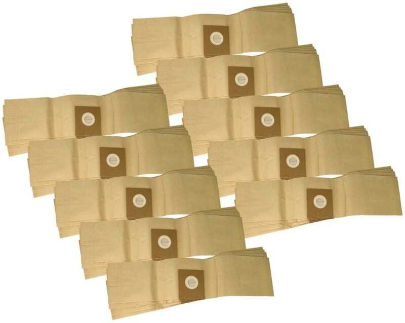 vhbw 50x Staubbeutel Ersatz für Henkel 10009747 für Staubsauger - 63cm x 15cm braun