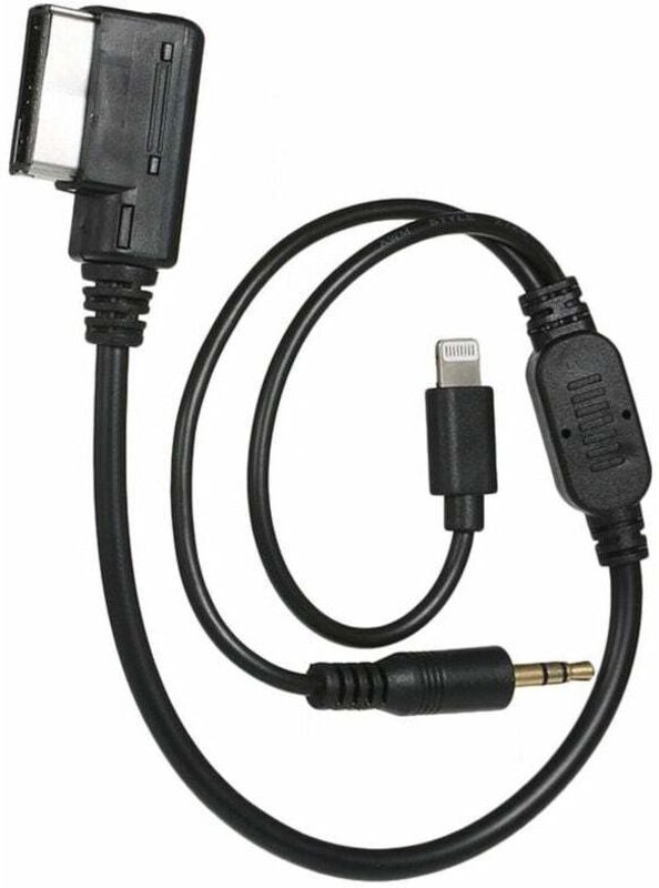 3,5-mm-AUX-Schnittstellenadapter mit Leitung: Kompatibel mit Audi, VW, MDI, AMI, MMI, iPad, iPhone 5, 6S.