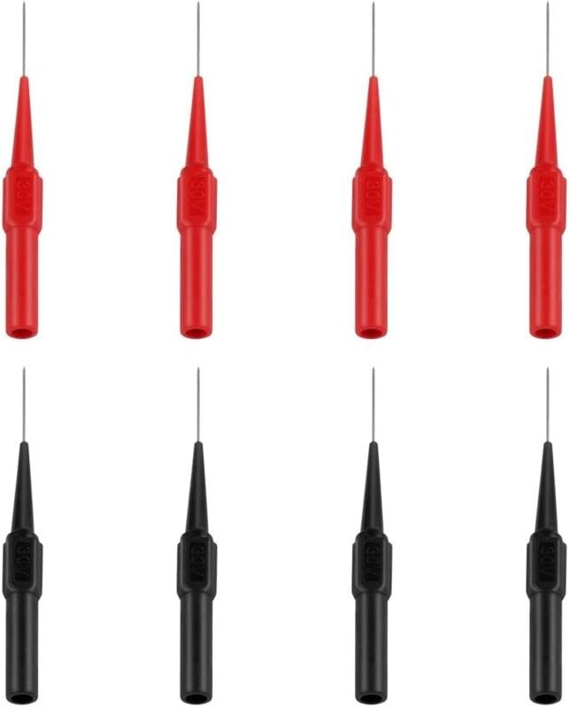 Aougo - 8-teilige Prüfspitze, Edelstahl-Multimeter-Messleitungen, Prüfspitzen, Multifunktions-Testerkabel für Multimeter...