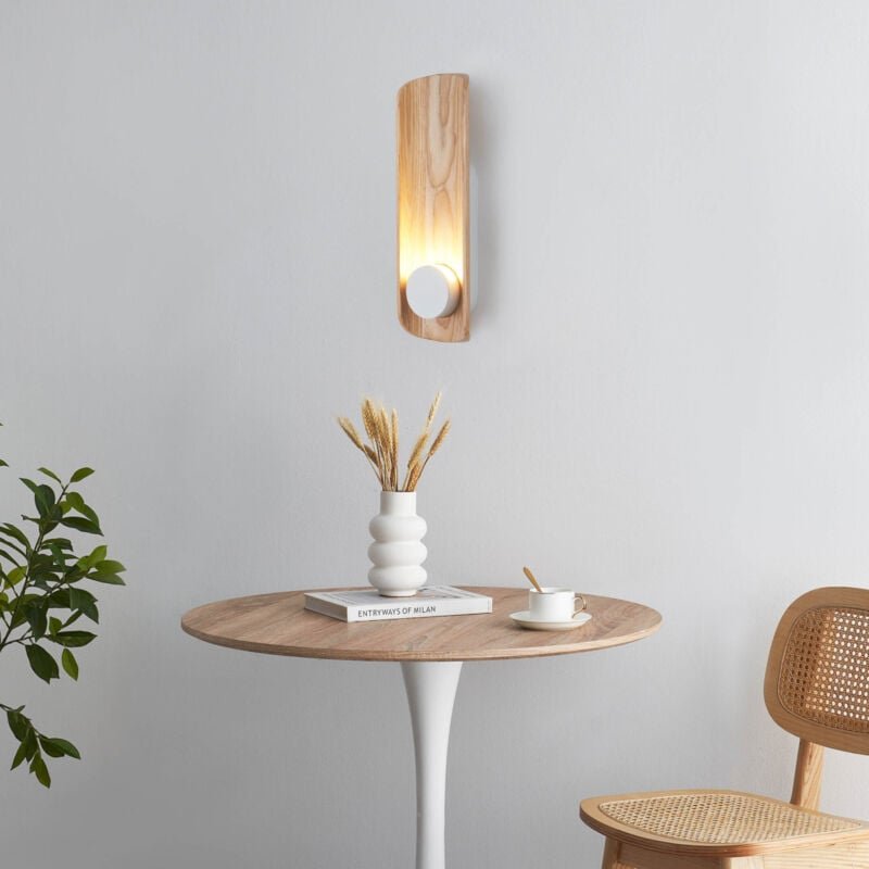 Thumbnail - Kosilum - Wandlampe aus Holz und Metall mit integrierter led -Sparrow