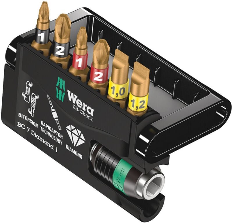 Bit-Check 7 Diamond 1, 7-teilig - Wera