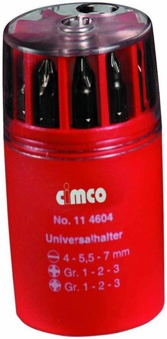 Cimco Bit-Box Schlitz 10-teilig Ph Pz 10teilig mit Sternaufnahme für Bits und Universa
