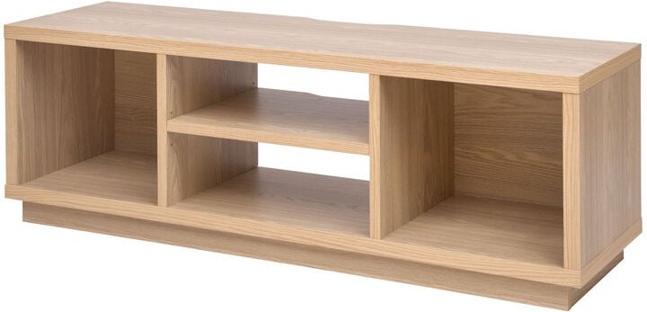 TV-Möbel, TV-Schrank, TV-Bank, TV-Halterung für bis zu 55-Zoll-Bildschirme, 4 Regale, Kabelauslass, Verstellbare Füße, S...