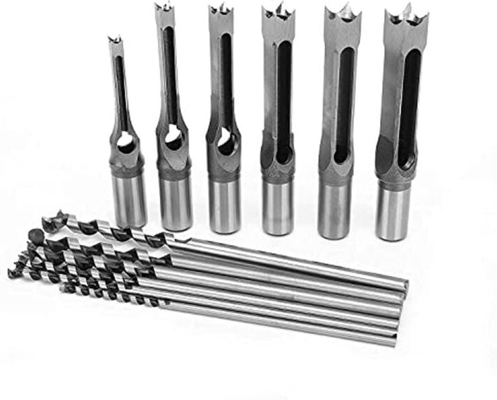 Memkey - 6 Stück Bohrer Stahl Holzbearbeitungsbohrer Einstecksäge Holzbearbeitungswerkzeug 6,35 mm/8 mm/9,5 mm/12,7 mm/1...