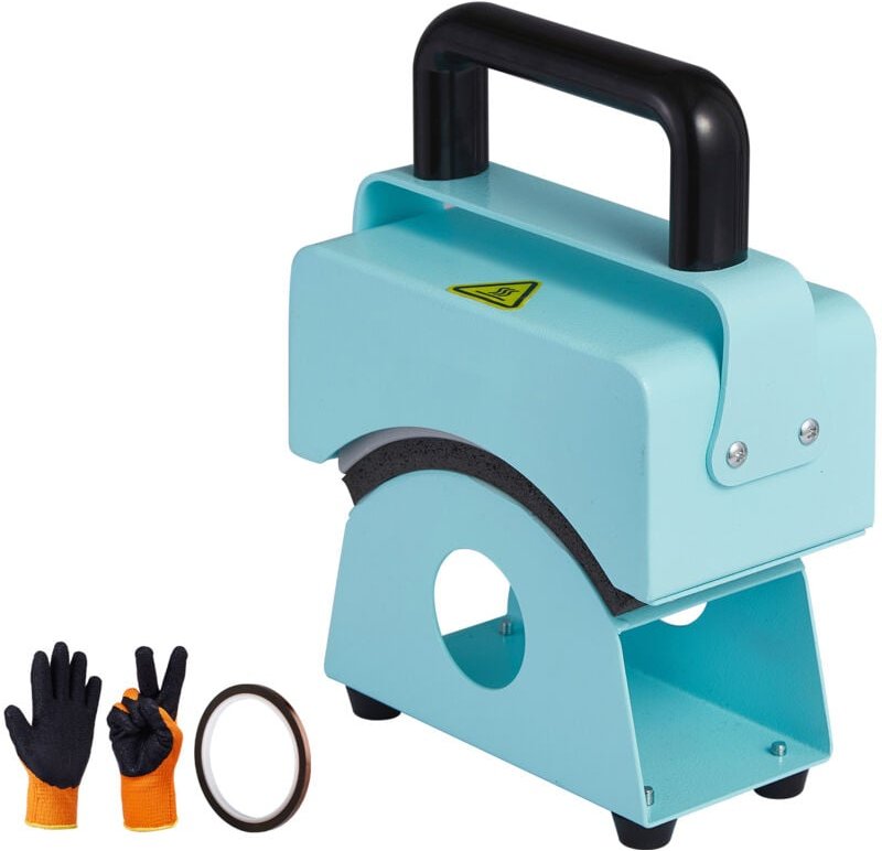 Mophorn - Hutpresse grün, Mini-Kappe-Heißpresse mit integrierter Steuerung, 5,9 x 3,15 Zoll gebogene Heizplatte, automat...