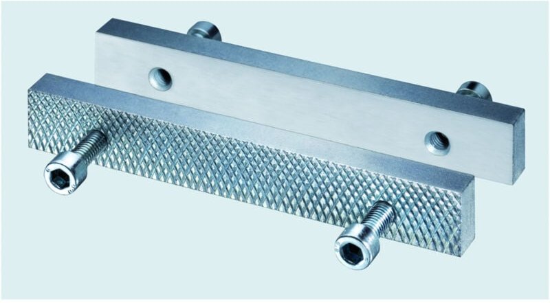 Schraubstockbacke Heuer Front Backen-B.160mm glatt/geriffelt