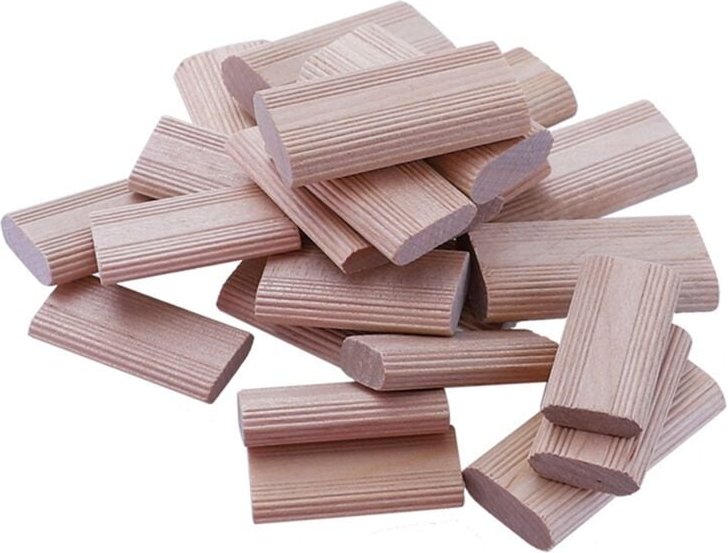 100 StüCk 6 mm Domino-HolzdüBelverbinder, BuchenholzdüBel, HolzbearbeitungsmöBel-SpleißVerbinder