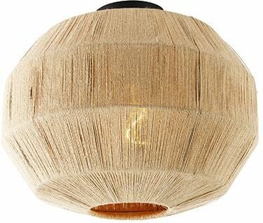 Orientalische Deckenleuchte schwarz mit Seil - Riki