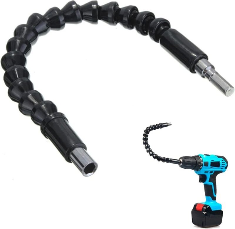 Flexible Verlängerung für Bohrmaschine, flexible Bohrerverlängerung, flexibler Sechskantschaft, flexible Schraubendreher...