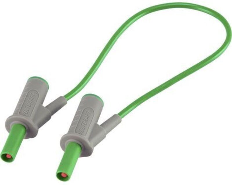 MSB-501 Sicherheits-Messleitung Lamellenstecker 4 mm Lamellenstecker 4 mm 25.00 cm Grün 1 - Voltcraft