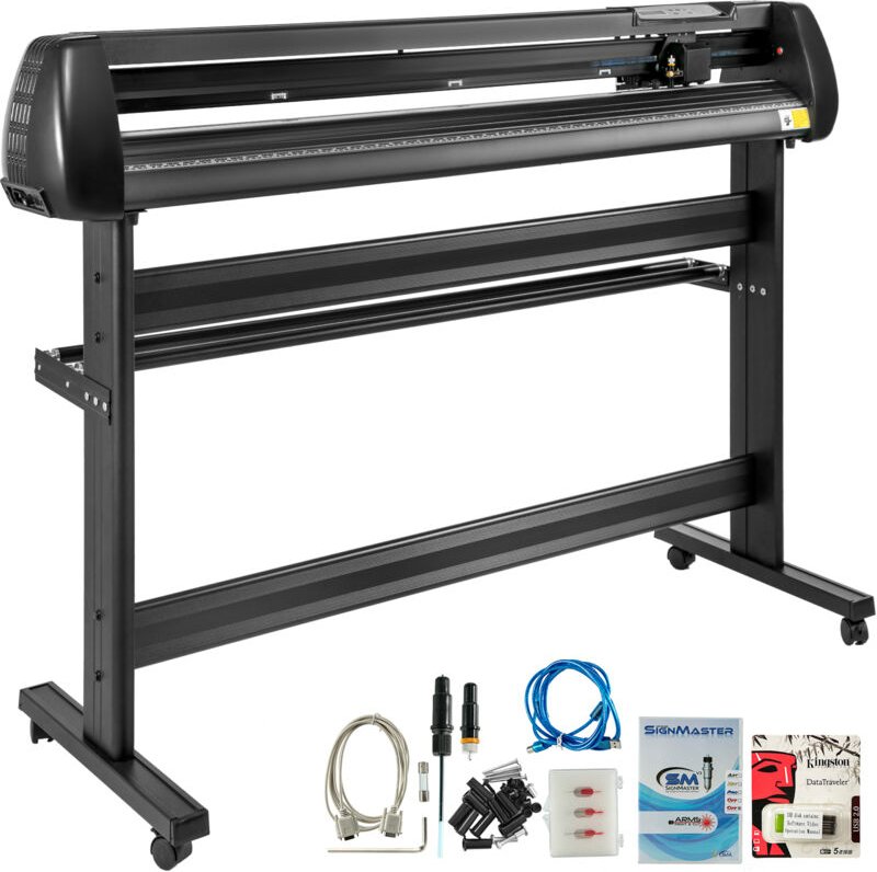 Vinyl Schneidegerät 135 cm Max. Papierzufuhr Vinyl Schneideplotter, Manual Vinyl Drucker Plotter Schneidegerät mit Boden...