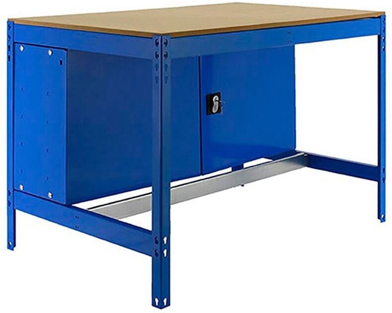 Simonrack Werkbank blau und robust aus Holz 842 x 910 mm