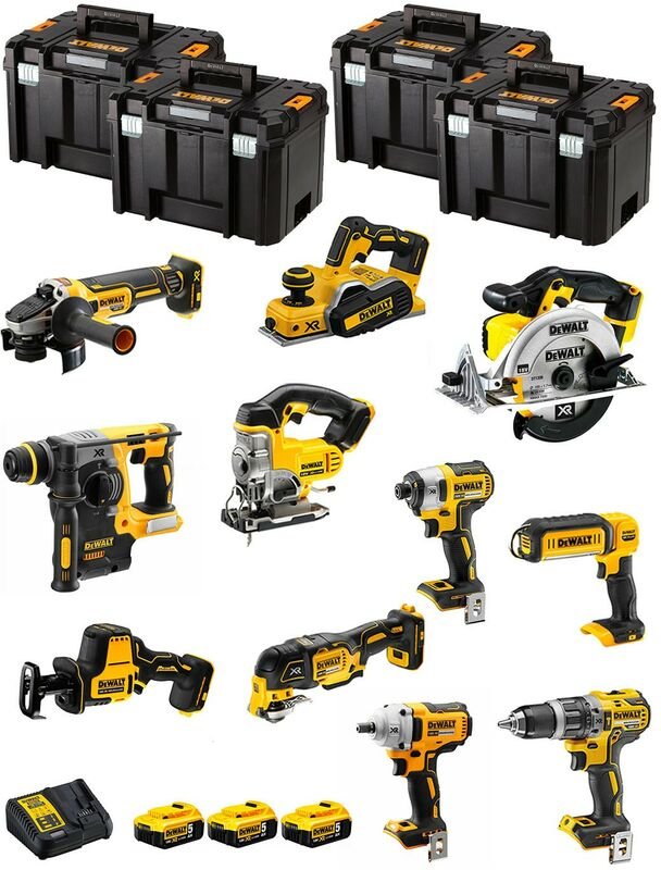 Dewalt - Kit DWK1100T (DCD796+DCH273+DCG405+DCF887+DCF894+DCS331+DCS391+ DCS355+DCP580+DCS369+DCL050+ 3x5,0Ah + DCB115+4...
