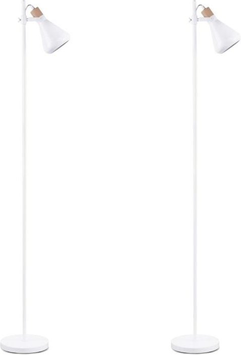 Konsimo - cortodi 2er Set Stehlampen im skandinavischen Stil, Weiß