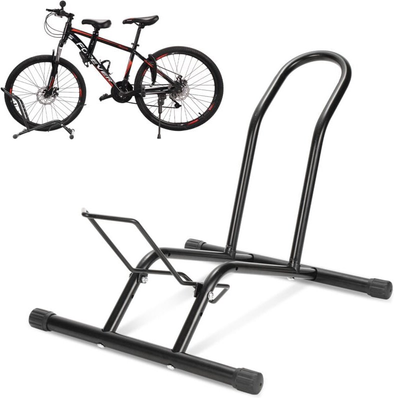 Thumbnail - Tolletour - Fahrradständer Boden. für 16 bis 29 Zoll. Reifenbreite 1.25 bis 2.3. Freistehender Vorder- & Hinterrad