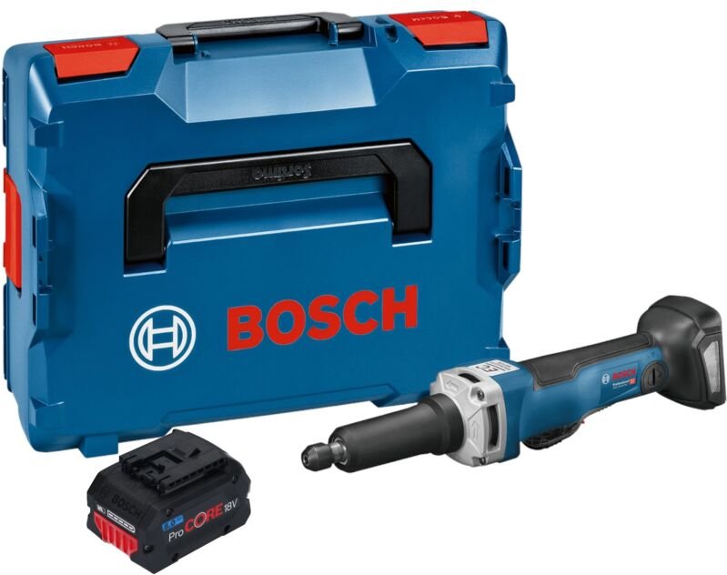 Bosch ggs 18V-23 plc Professional Akku Geradschleifer 18 v Brushless + 1x ProCore Akku 8,0 Ah + L-Boxx - ohne Ladegerät