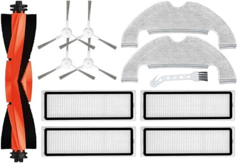 12 Ersatzteile für Bot D10 Plus RLS3D, Z10 Pro, L10 Roboterstaubsauger HauptseitenbüRste Hepa-Filtermopp