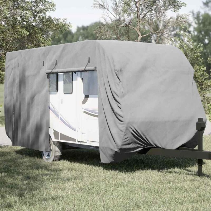 Schutzhülle für Wohnwagen Grau 670x250x220 cm Vliesstoff - Vidaxl