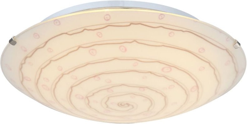 Deckenleuchte Wohnzimmerlampe led Deckenlampe, Metall chrom, 1x led warmweiß, d 30 cm