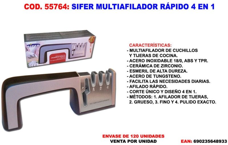 Sifer Quick Multi Sharpener 4 Zoll 123x5,5x8,5 CMM01