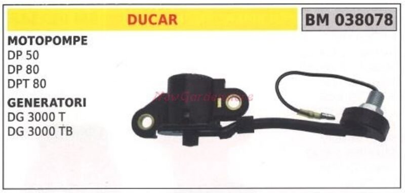 Ölsicherheitsschalter DUCAR Motorpumpe DP 50 Generator dg3000t 038078
