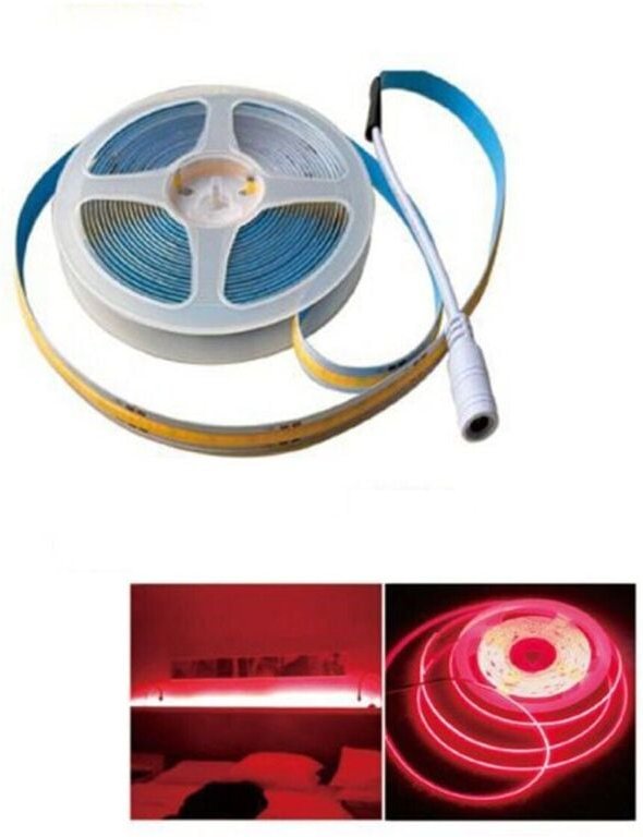 5m75wroteslichtcobledstreifenklebbarflexibelschneidbarcob32012v