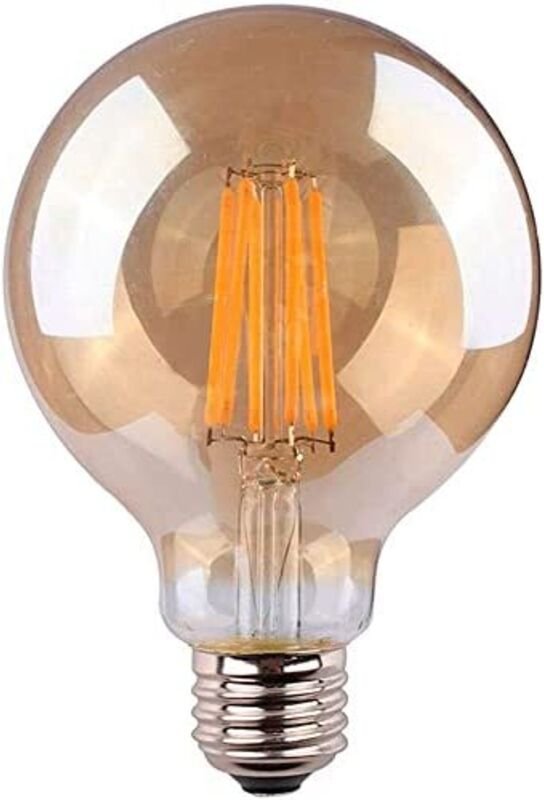 EDM - Glühbirne mit led faden. vintage kristallglas e27 8w 720lm 2000k warmes licht ø12,5x17cm