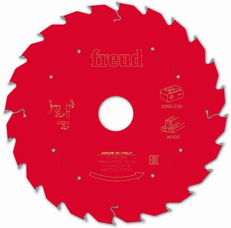 Sägeblatt für Akku-Handkreissäge Freud 190 1,45/1 AL30 Z24 ba 25° - F03FS10058 -FR13W011HC