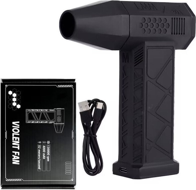 Druckluftgebläse, 130.000 U/min, PC-Gebläse mit 8000-mAh-Akku, 3 Geschwindigkeitsstufen, leistungsstarkes elektrisches A...