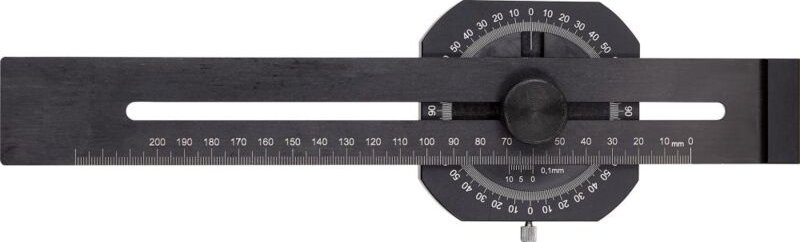 Präzisions-Streichmass mit Gradmesser 200mm Fortis