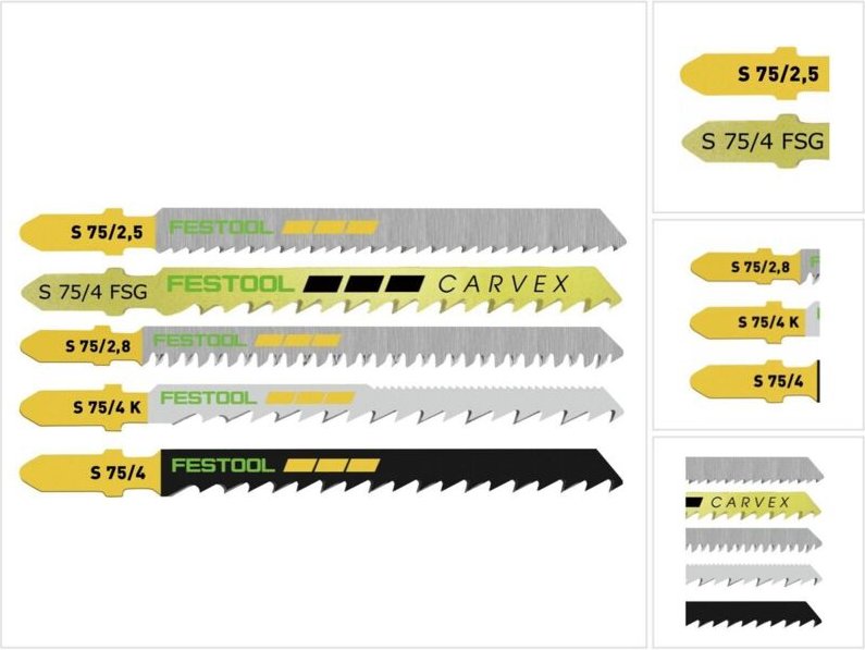 Stichsägeblatt-Set STS-Sort/25 w – 204275 - Festool