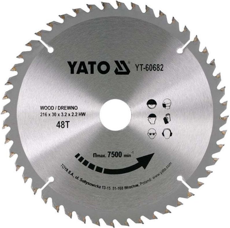 Yato YT-60682 Sägeblatt de Kreissägeblatt 21,6 cm 1 Stck(e)