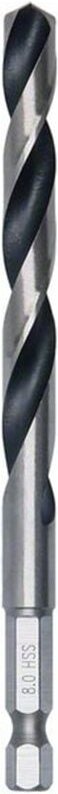 Bosch - hss Spiralbohrer mit Sechskantschaft PointTeQ Hex, 8 x 75 x 117 mm, 5er-Pack