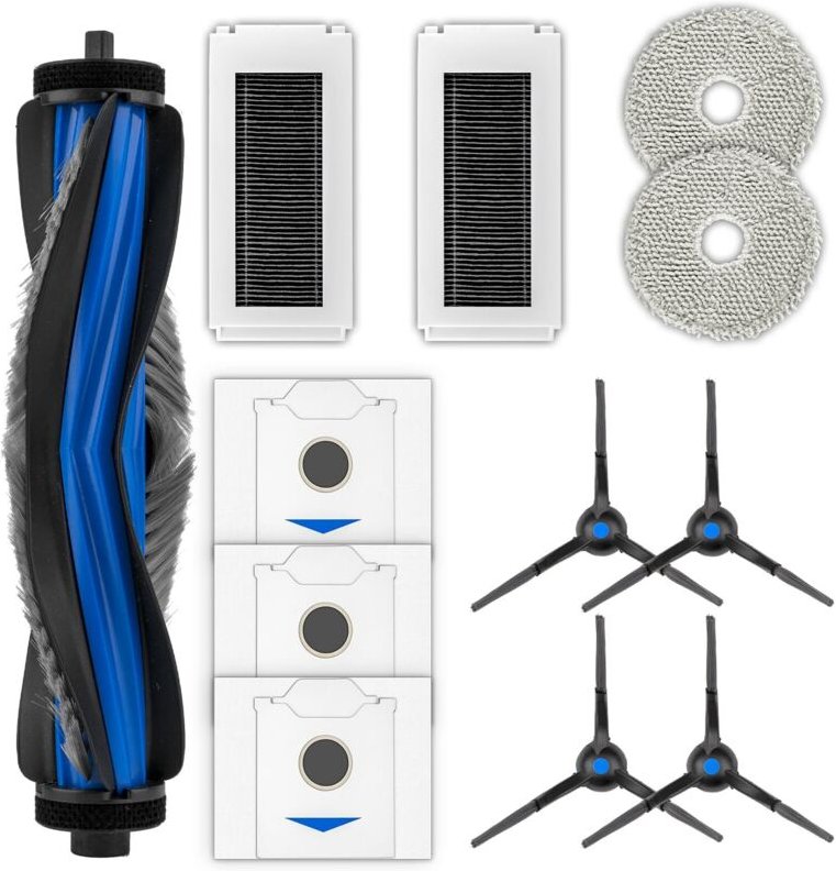 (12-teilig) N30 Omni Zubehörset kompatibel mit ECOVACS DEEBOT N30 OMNI/N30 Pro Omni – inkl. 1 Rollbürste, 4 Seitenbürste...