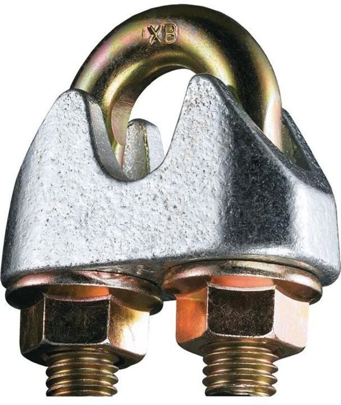 Sicherheitsdrahtseilklemme DIN 1142-EN 13411-5 Gewinde M8 Nenngröße 10,0 mm verzinkt