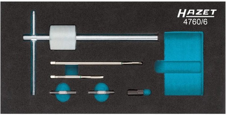 Glühkerzen Auszieher Satz, Anzahl Werkzeuge: 6 - Hazet